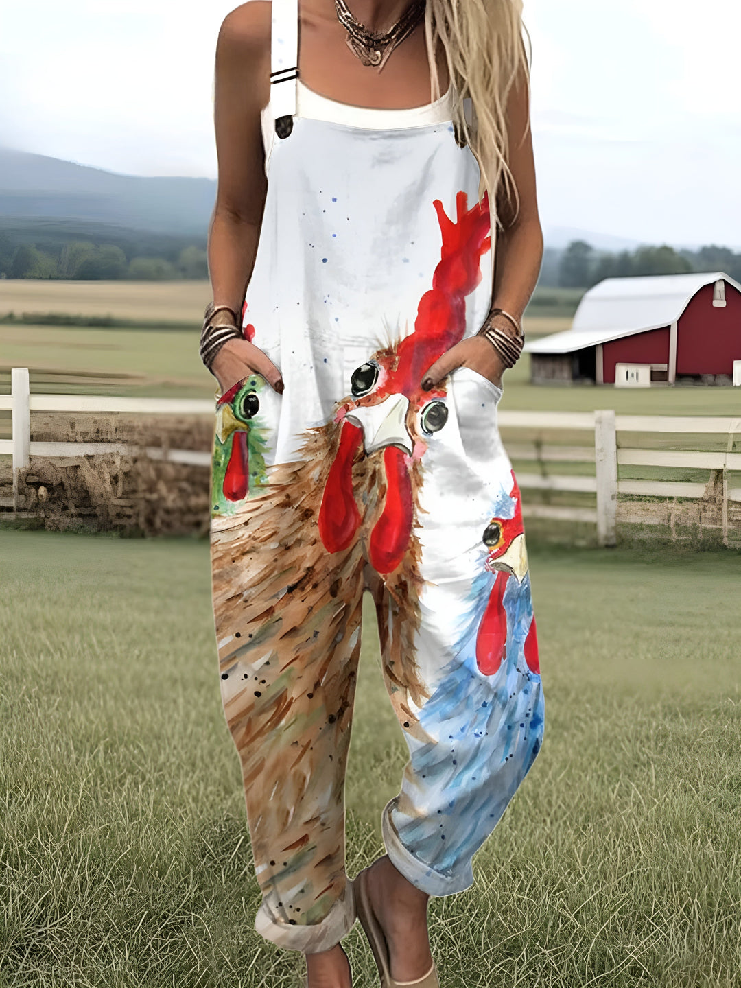 Tahlina - Rooster Splash Jumpsuit