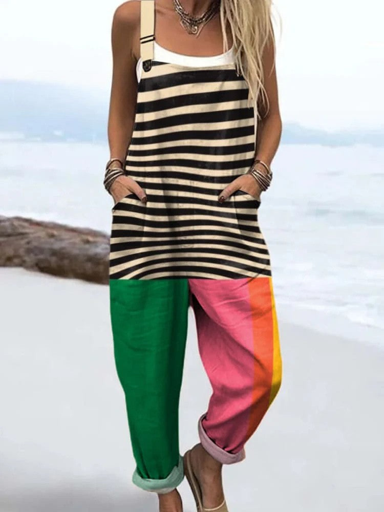 Marlie - Zest & Stripes Jumpsuit