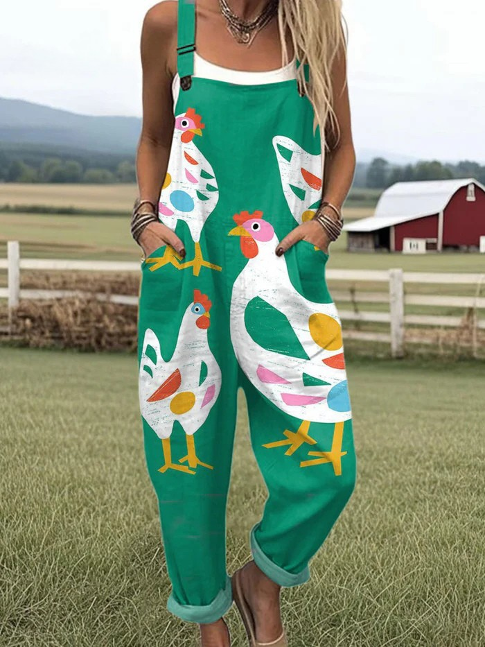 Azura - Cluckin’ Whimsical Jumpsuit