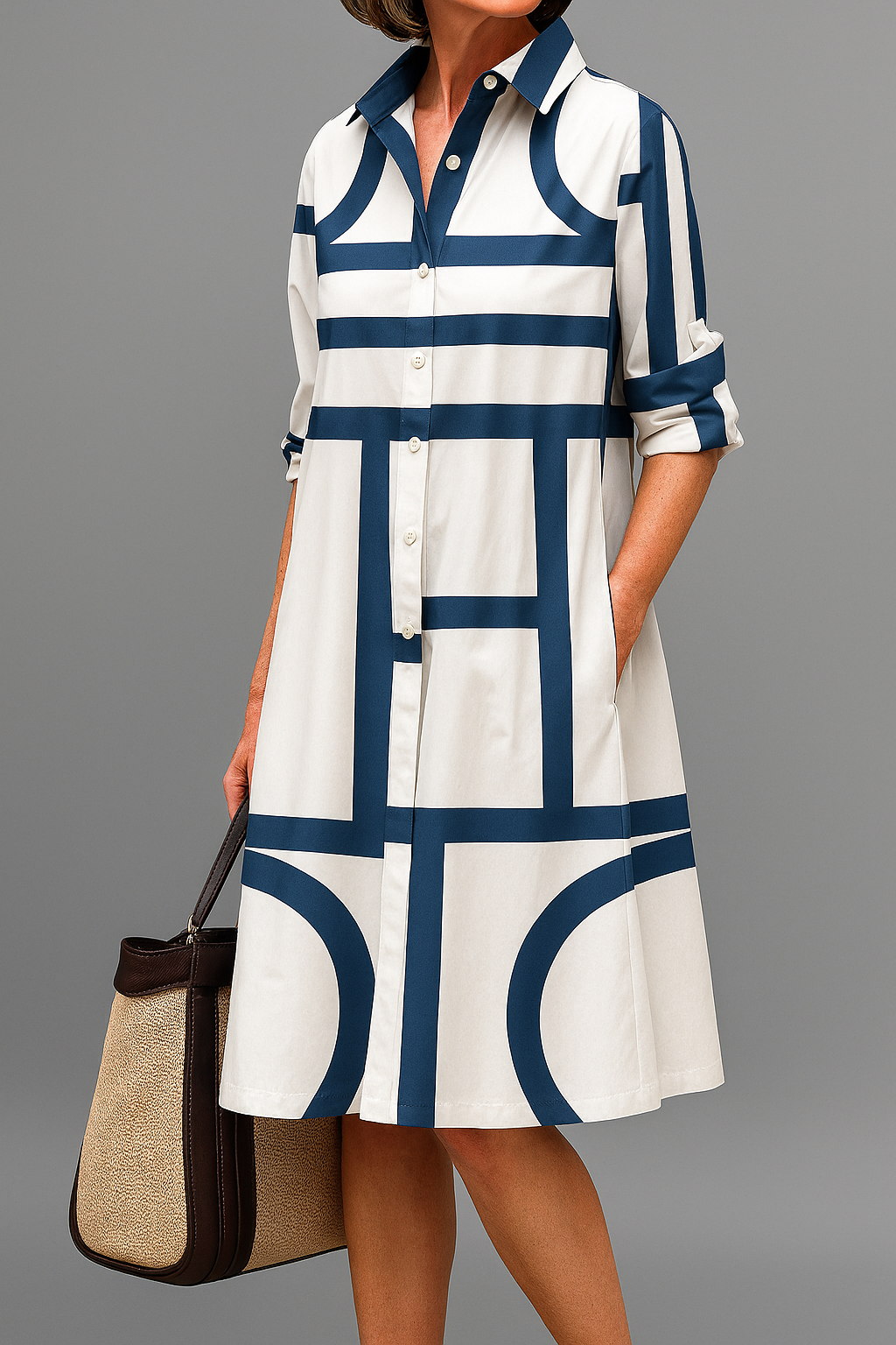 Keeva - Elegant Midi Dress for Effortless Style