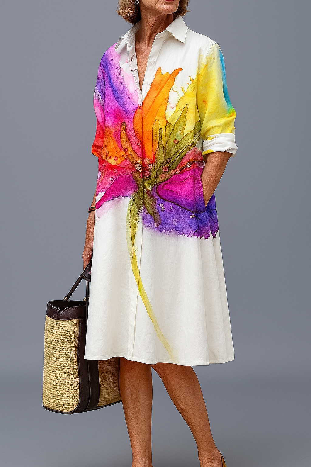 Blythe -Luxurious Midi Dress for Effortless Summer Comfort