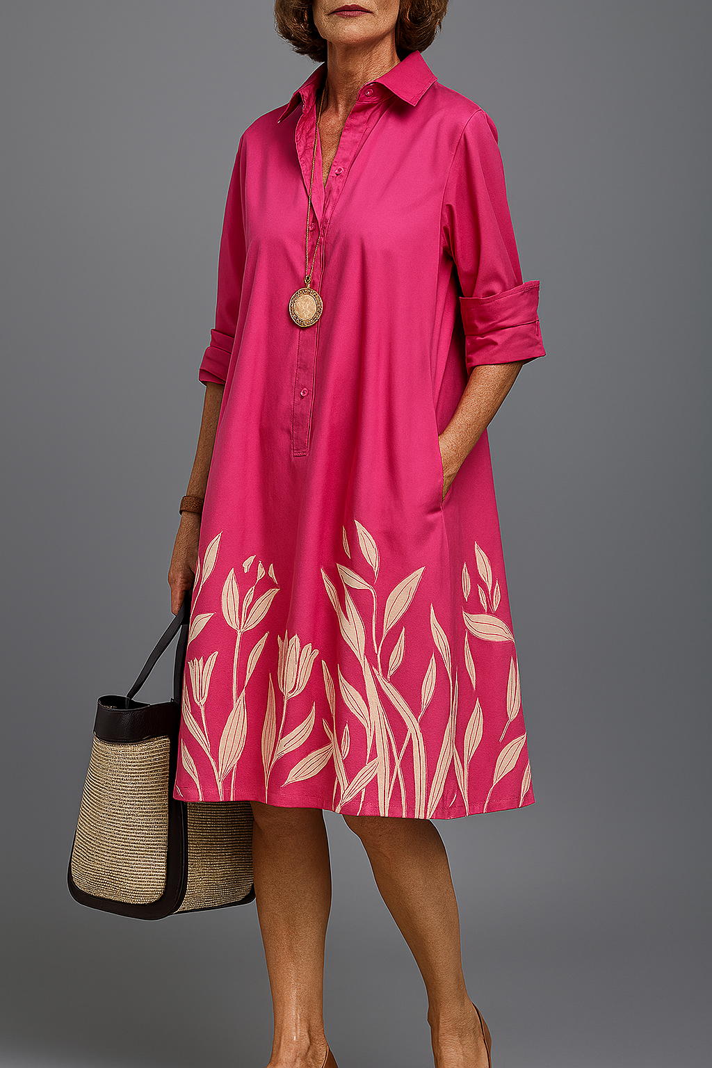 Winona - Luxurious Midi Dress for Effortless Elegance