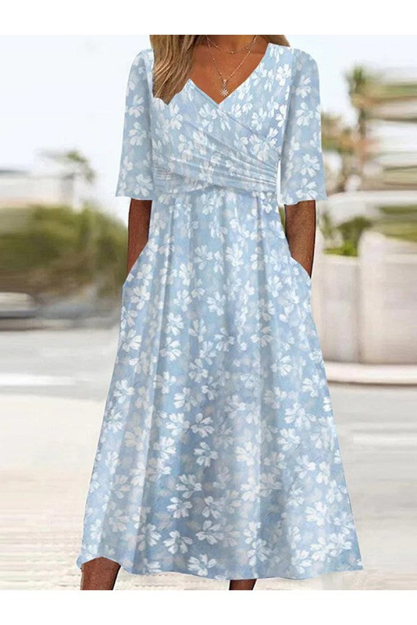 Millie - Floral midi dress with hidden pockets