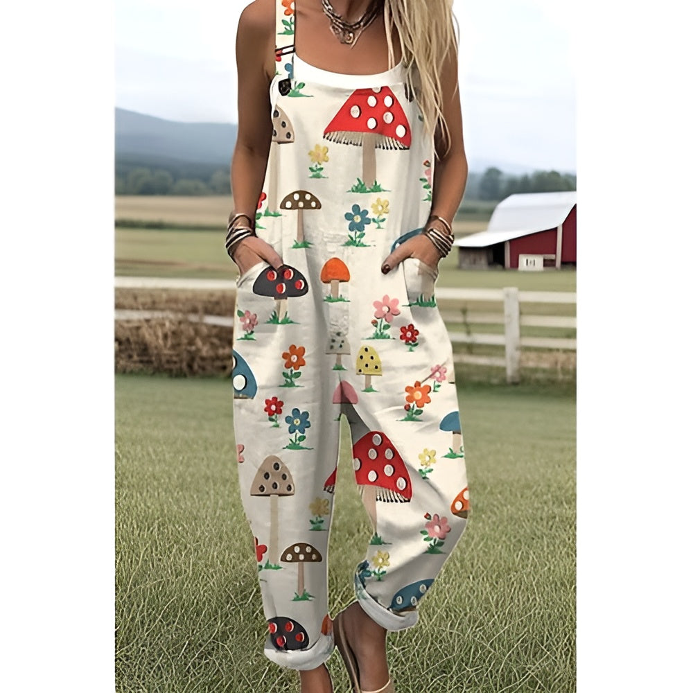 Thalia - Mushroom Meadow Jumpsuit