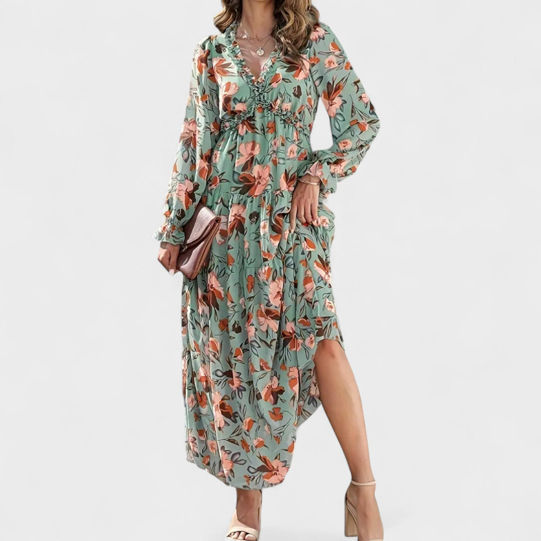 Veanna -  Floral Tiered Maxi Dress