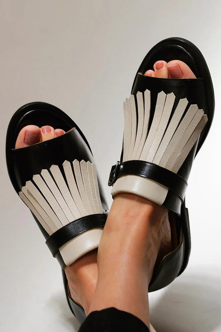 Hazel - Stylish Platform Sandals with Trendy Fringes