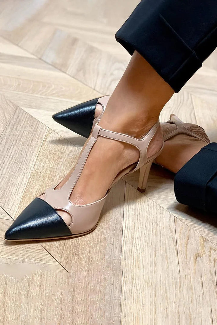 Florence - Elegant Two-Tone Pointed Neckline for a Sophisticated Style