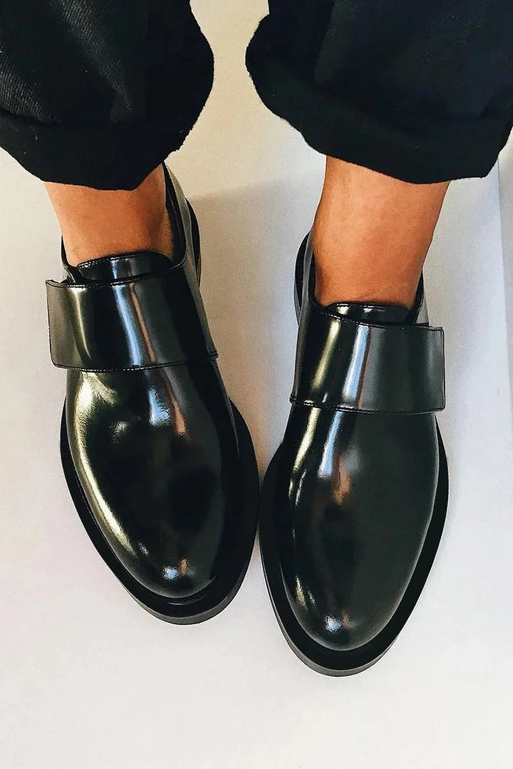 Novalee - Elegant polished loafers with a strap for impeccable style