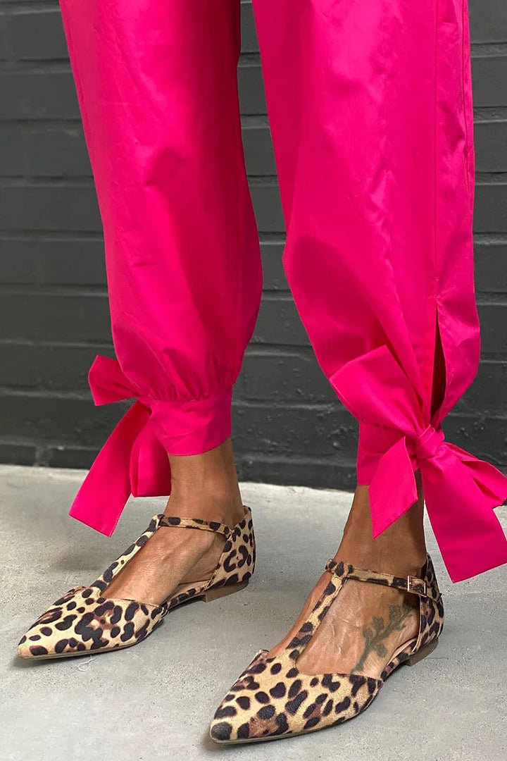 Jocelyn - Elegant pointed toe ballerina with T-strap for a sophisticated style