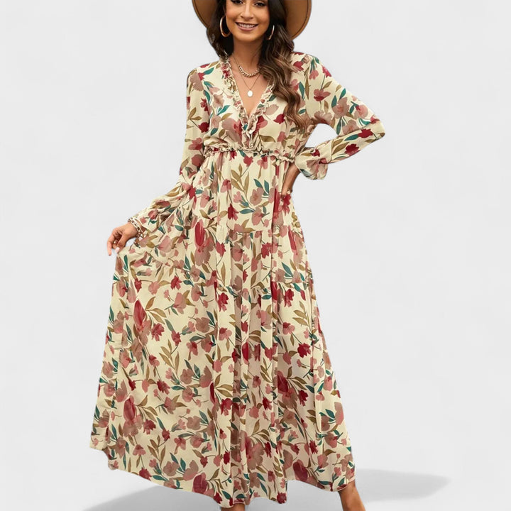 Veanna -  Floral Tiered Maxi Dress