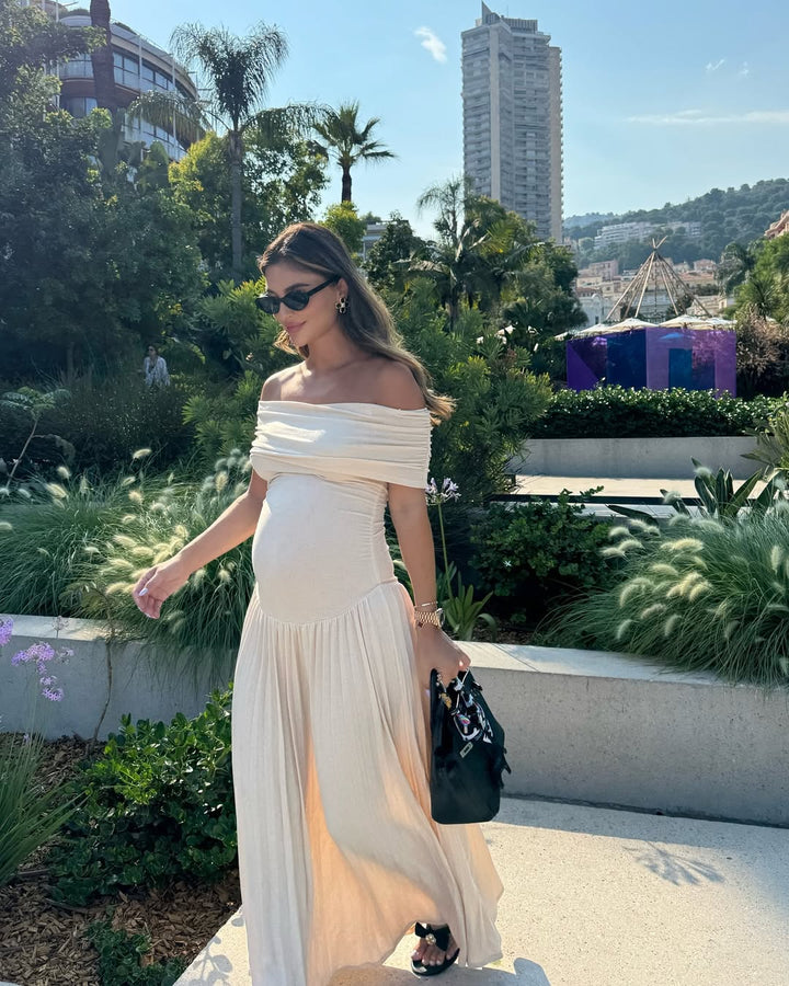 Bronte - Off shoulder maternity gown