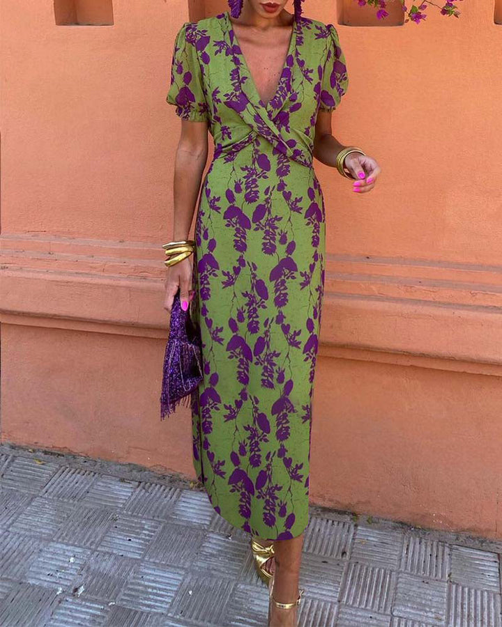 Brienna - Women's Elegant Pleated Floral Boho Dress Perfect for Summer and Casual Outings