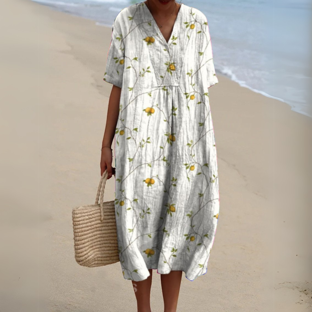 Elorayae- Summer Dress with Flower Motif