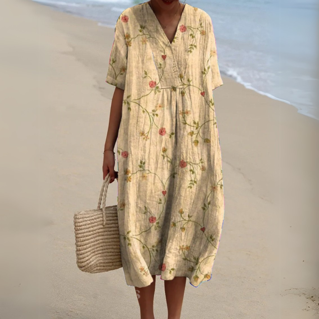 Elorayae- Summer Dress with Flower Motif