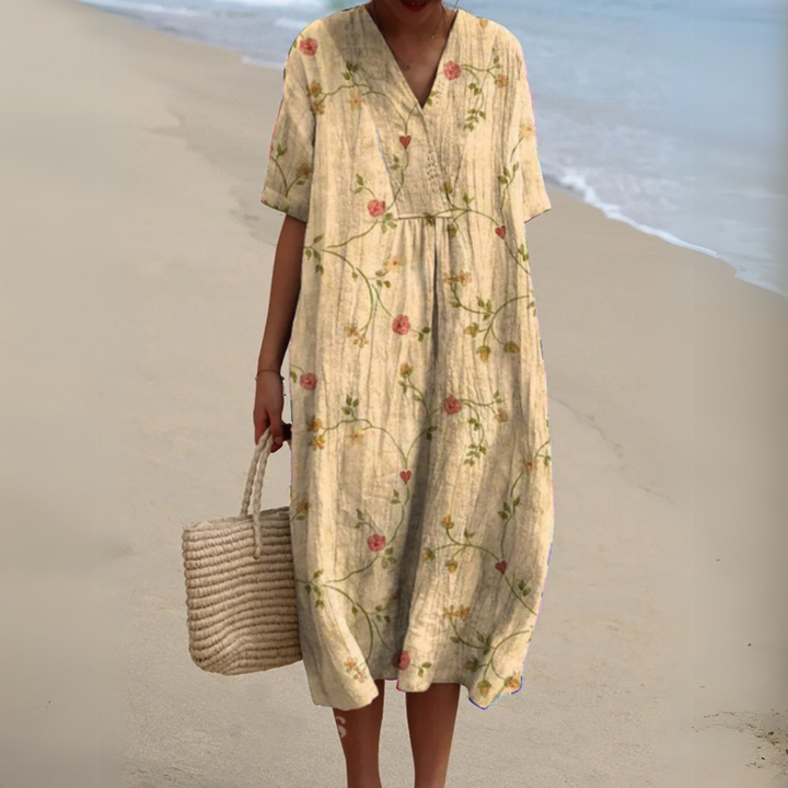 Elorayae- Summer Dress with Flower Motif