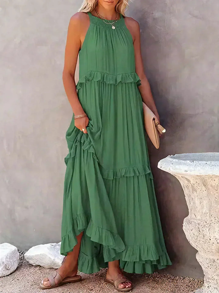 Esmara - Halter Ruffle Maxi Dress