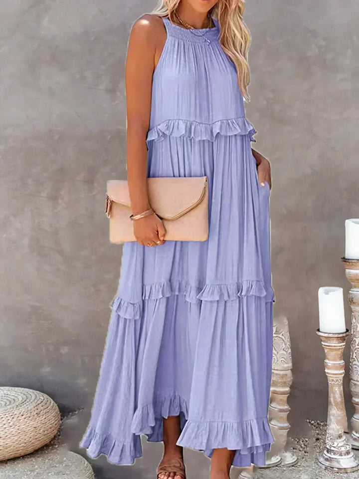 Esmara - Halter Ruffle Maxi Dress