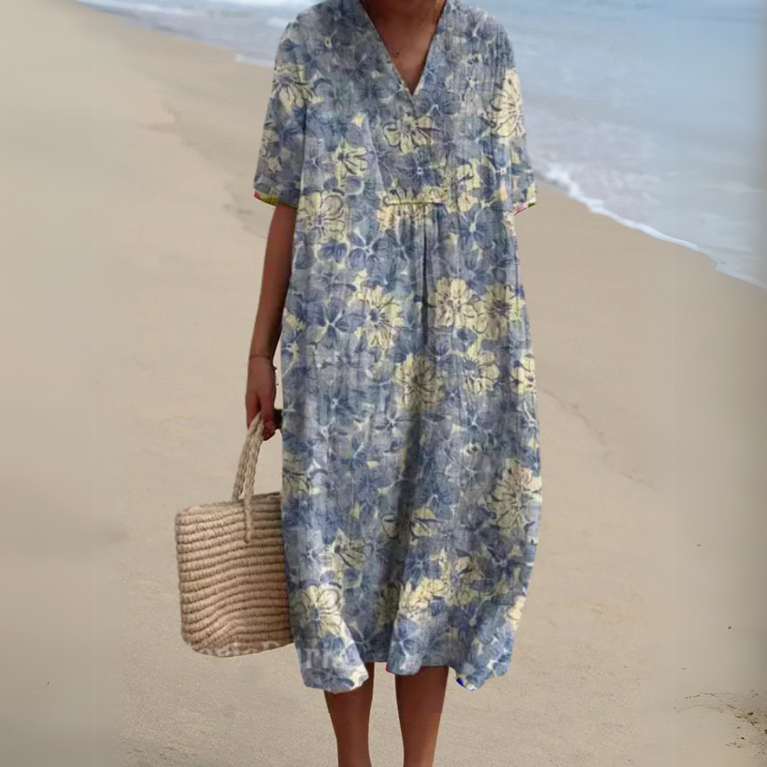 Elorayae- Summer Dress with Flower Motif