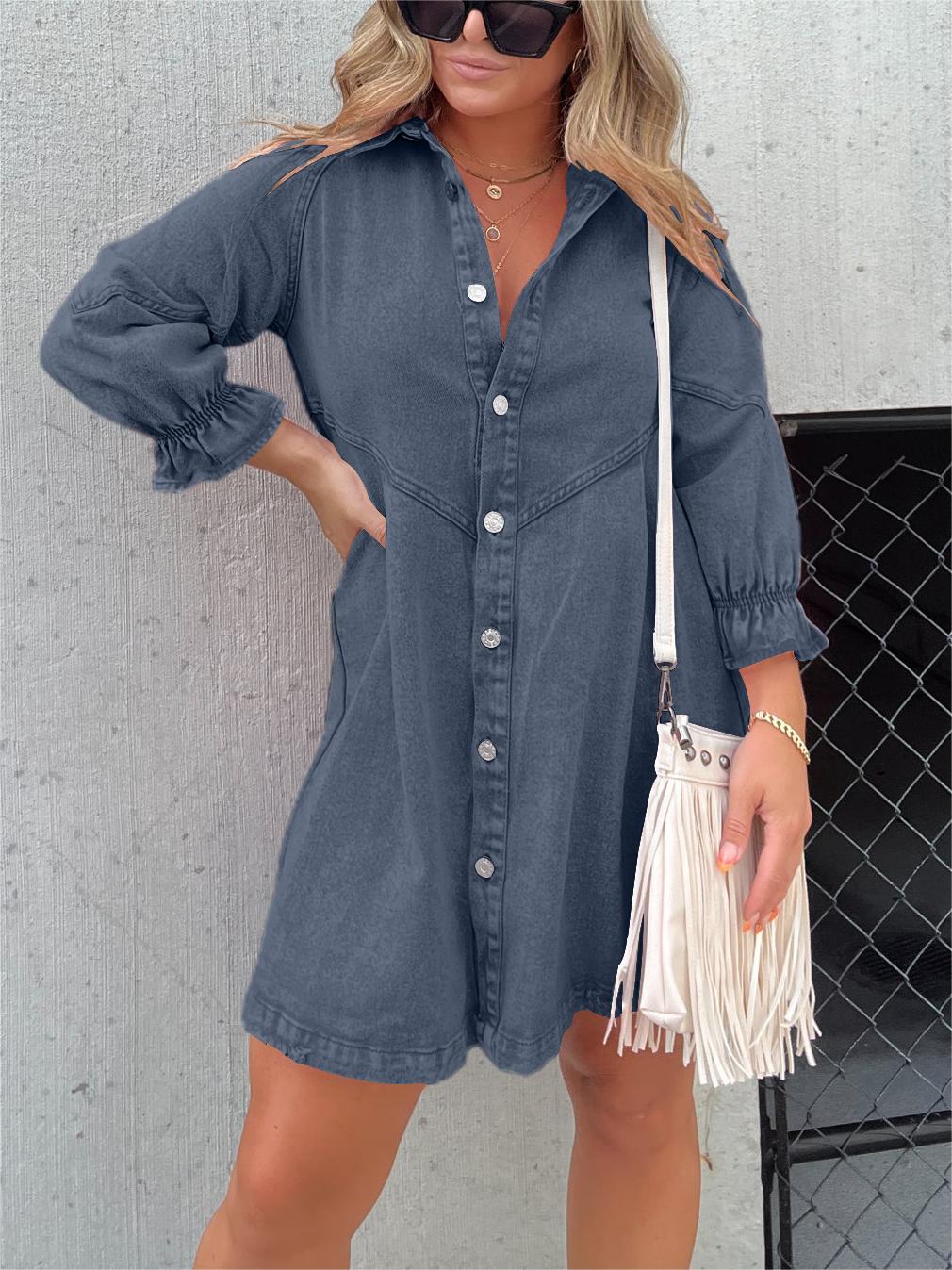 LUNA | Washed Denim Dress