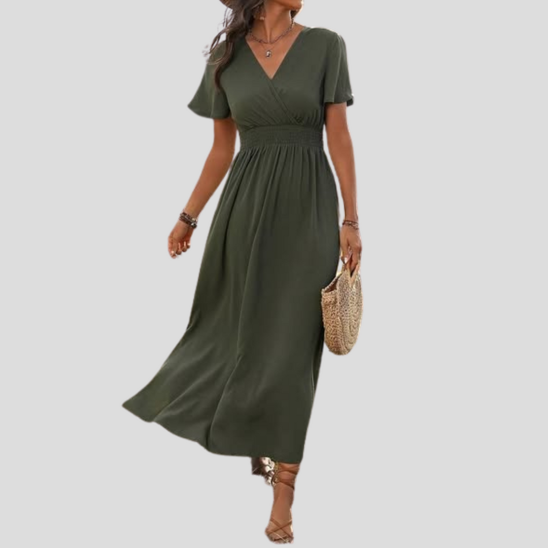 Nayeli – Elegant V-Neck Maxi Dress