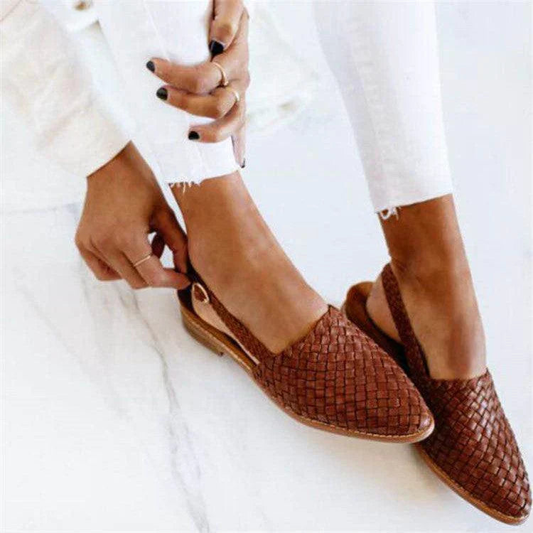 Aubrey - Woven Flat Loafers