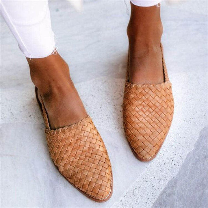 Aubrey - Woven Flat Loafers