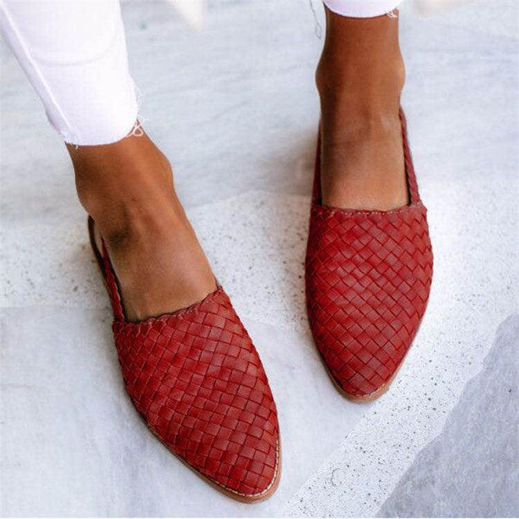 Aubrey - Woven Flat Loafers