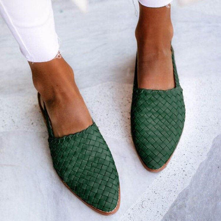 Aubrey - Woven Flat Loafers