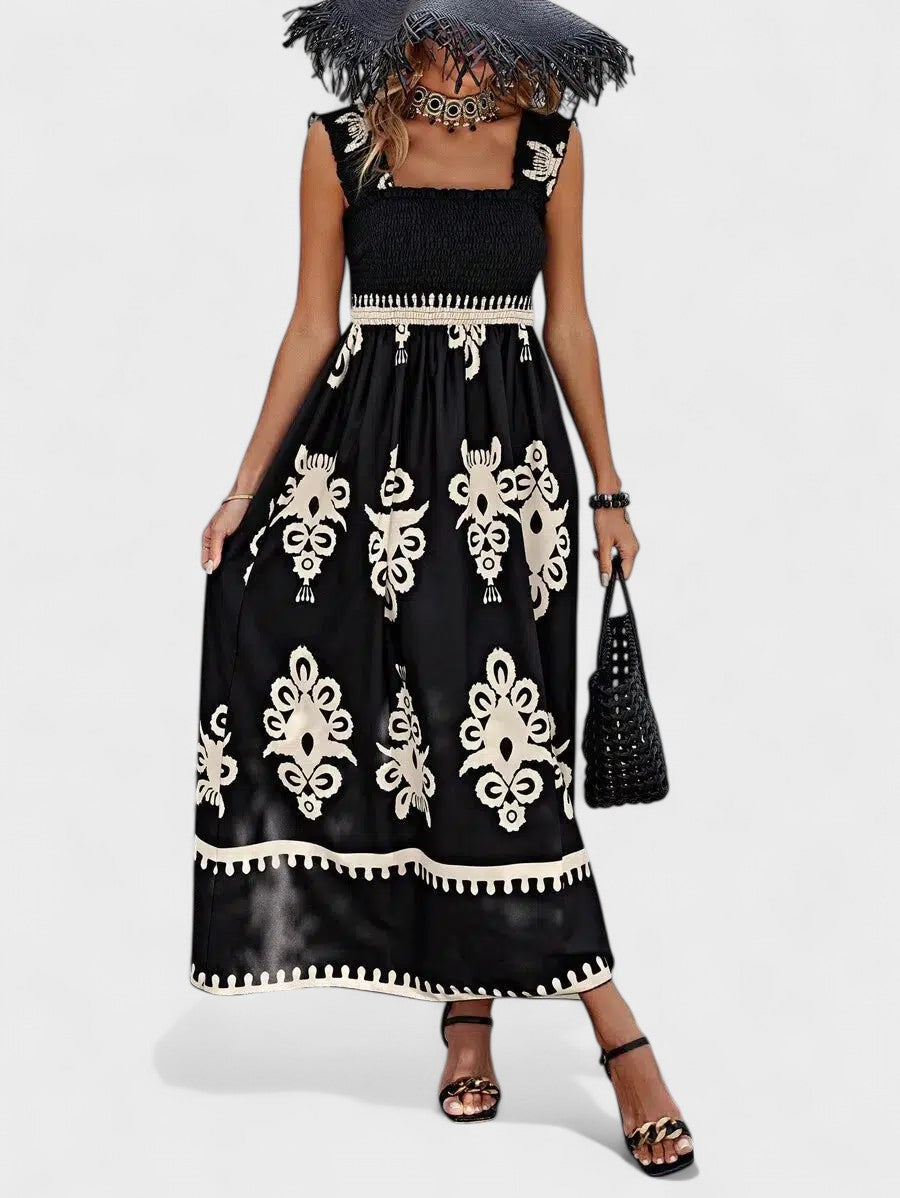 Lorinda -  Maxi Dress with Smocked Bodice