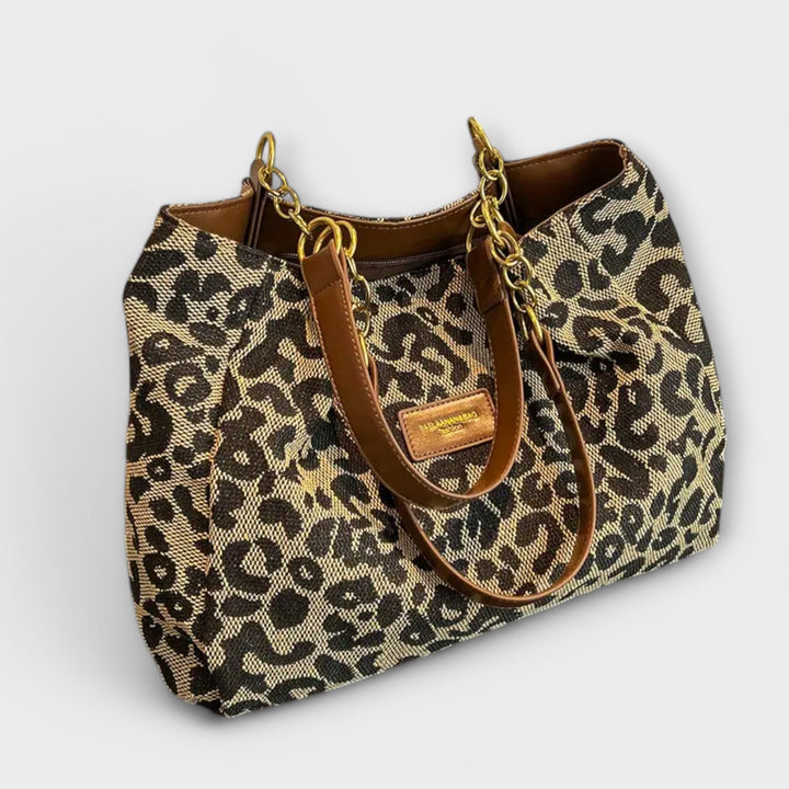 Kailora - Leopard Print Canvas Tote
