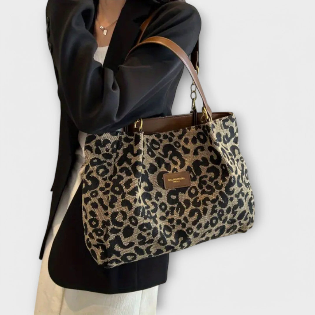 Kailora - Leopard Print Canvas Tote
