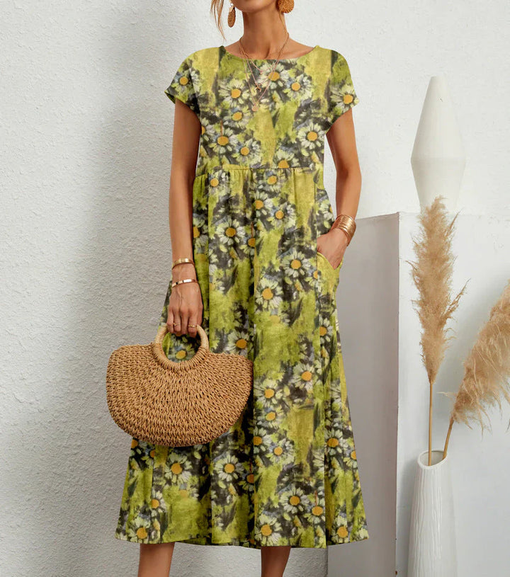 Palila - Botanical Elegance Midi Dress