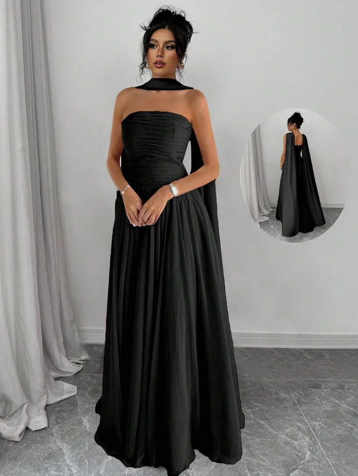 Stella - Sculpted Strapless Maxi-Kleid