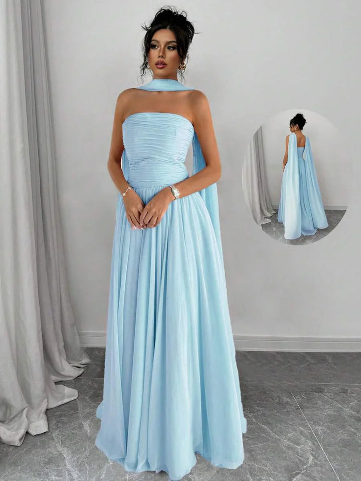 Stella - Sculpted Strapless Maxi-Kleid