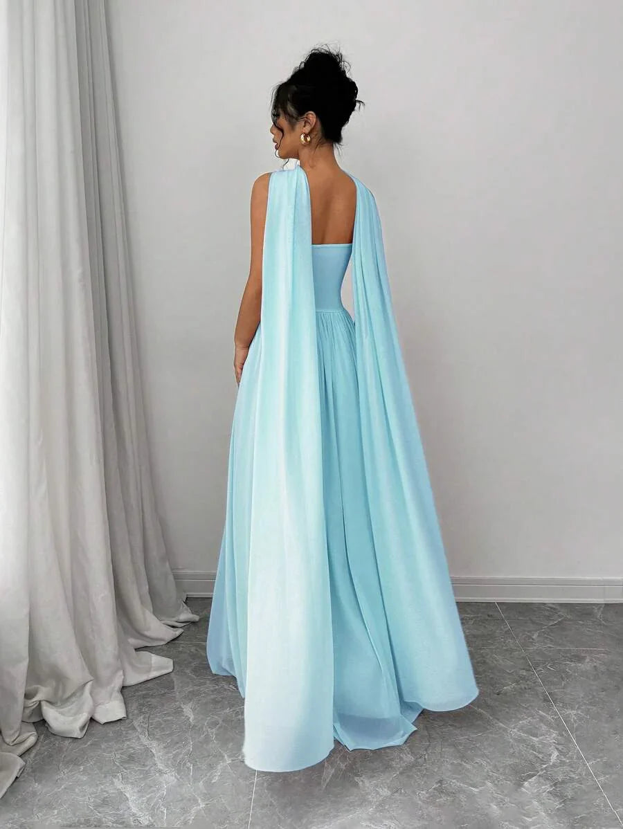 Stella - Sculpted Strapless Maxi-Kleid