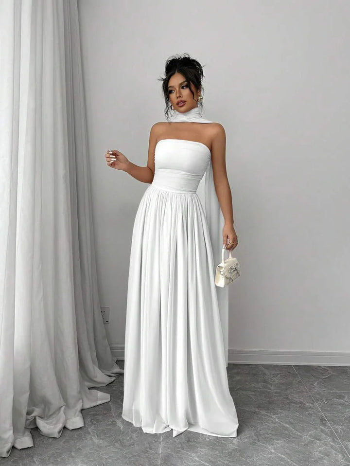 Stella - Sculpted Strapless Maxi-Kleid
