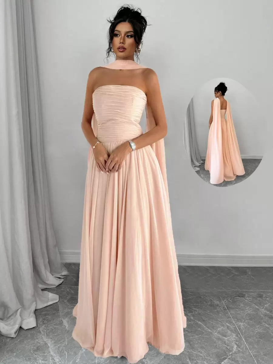 Stella - Sculpted Strapless Maxi-Kleid