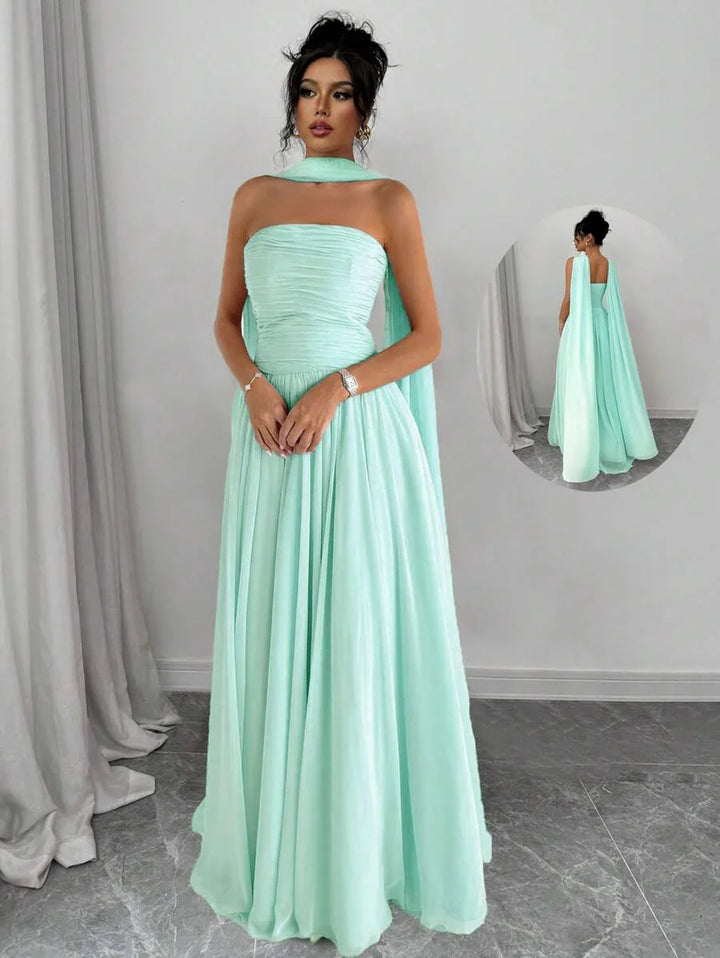 Stella - Sculpted Strapless Maxi-Kleid