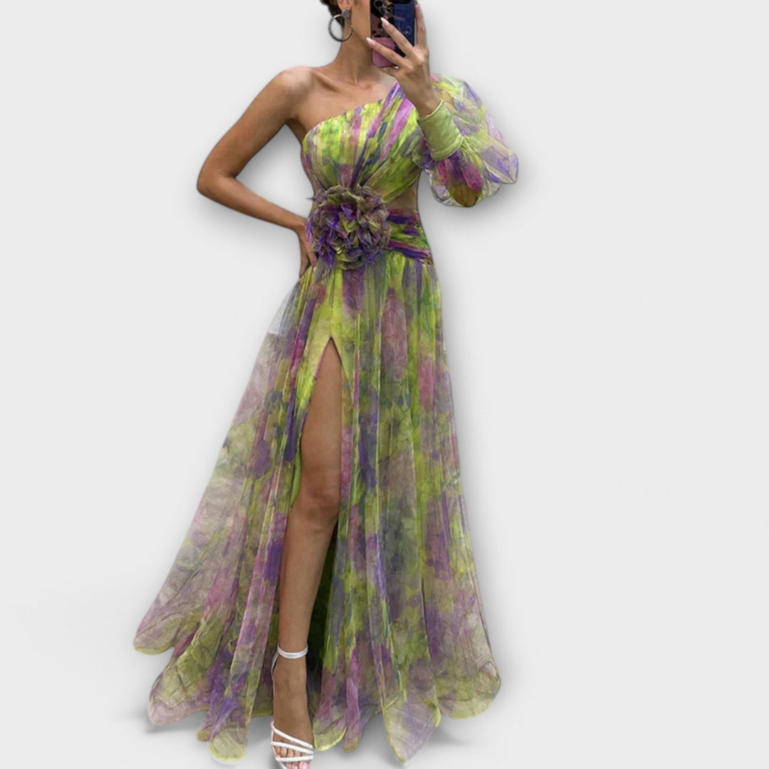 Mirielle - Elegant Evening Dress with One Shoulder and Slimming Waist