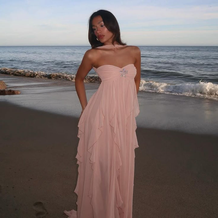 Tahlissara - Ruffle Strapless Maxi Dress