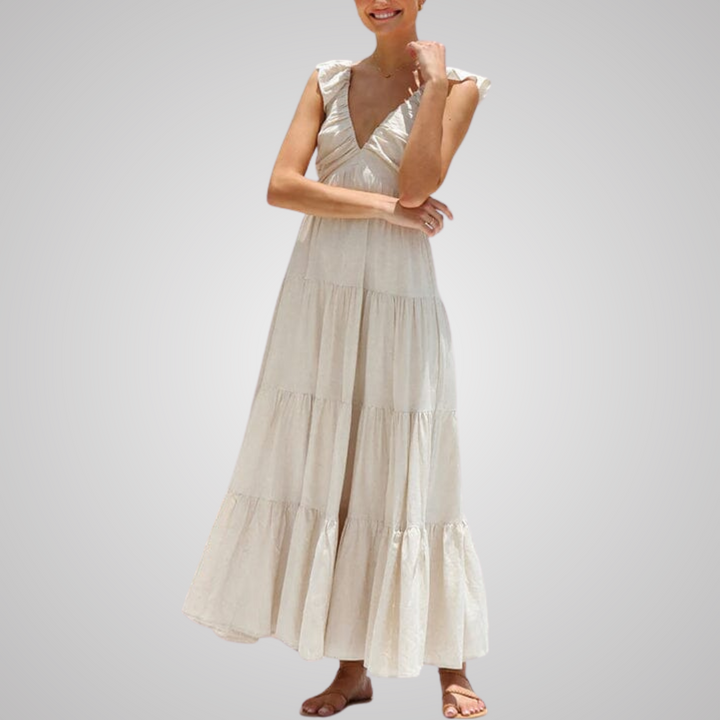 Saphis - Elegant Ruffled Maxi Dress