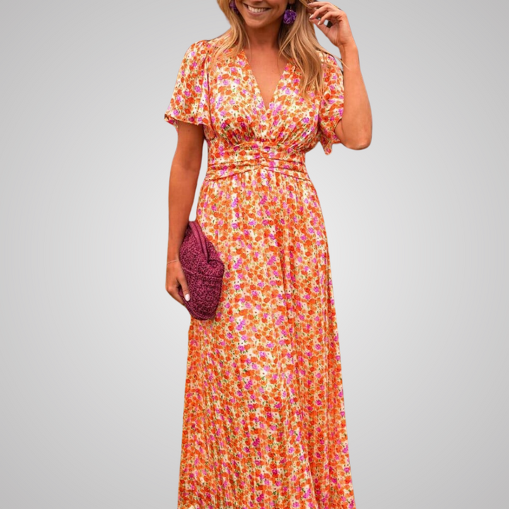 Zeraphyne - Floral Maxi Dress with Natural Elegance Premium