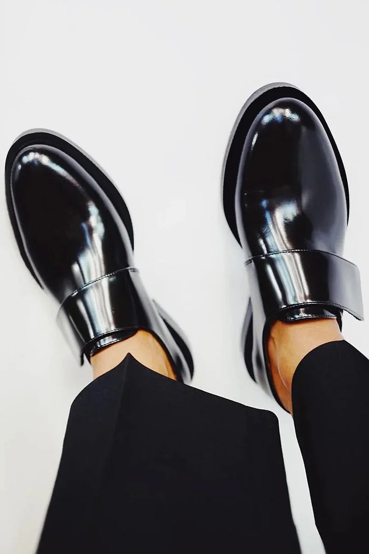 Novalee - Elegant polished loafers with a strap for impeccable style