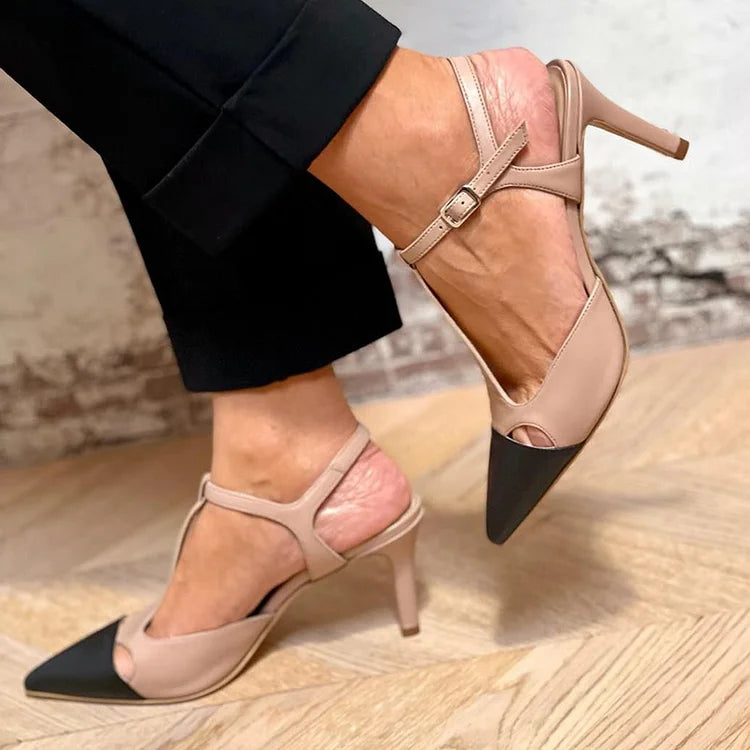 Florence - Elegant Two-Tone Pointed Neckline for a Sophisticated Style