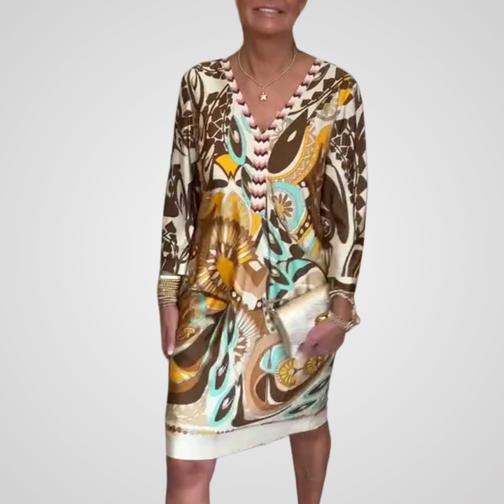 Anissia - Vintage Dress with Print