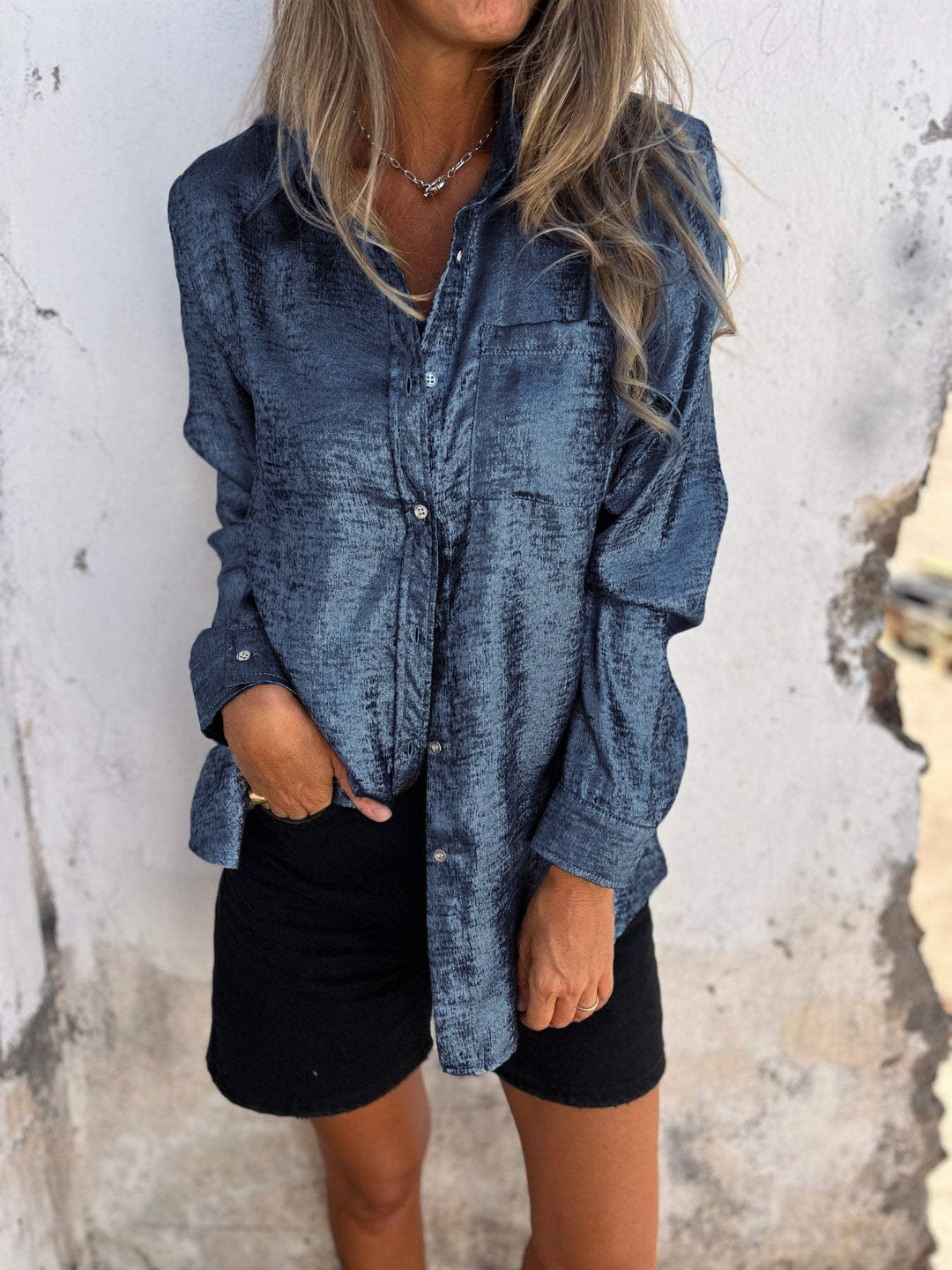 Reeva -  Chic Shimmer Shirt