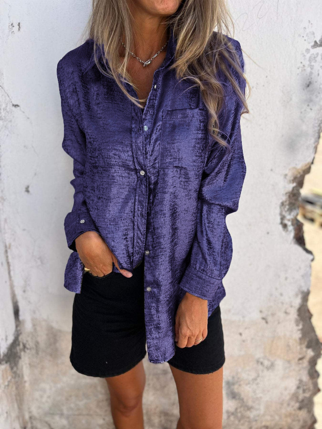 Reeva -  Chic Shimmer Shirt