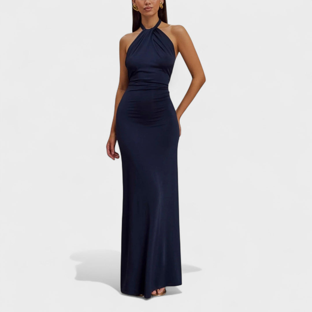 Toraya -  Sleek Halter Maxi Dress