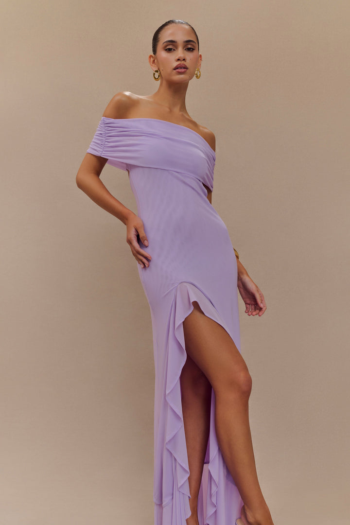 Chloe - Off-Shoulder Ruffle Maxi Dress