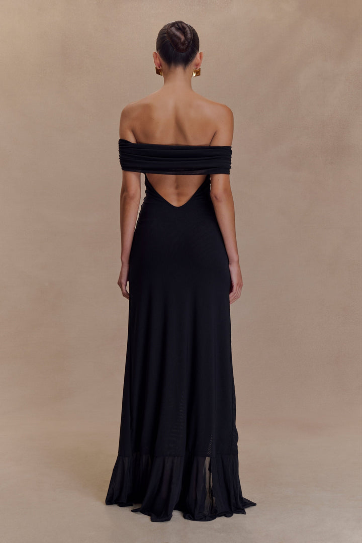 Chloe - Off-Shoulder Ruffle Maxi Dress
